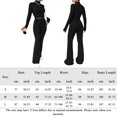 thumbnail image 2 of Pantalones Trajes de punto de 2 piezas Camisas de punto para mujer Conjunto de pantalón Traje deportivo Ygjytge Negro T M para Mujer, 2 of 6