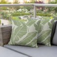 thumbnail image 5 of Pack of 2 Outdoor Pillow Covers 18x18 Inch Waterproof Green Palm Leaf Throw Pillow Covers,Decorative Couch Pillow Case Sham Tropical Botanical Summer Pillowcases Cushion Covers for Patio Garden, 5 of 8