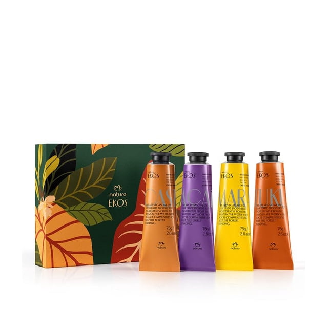 Set de cremas de manos Natura Ekos 4 aromas veganos de la Amazonía 75 g