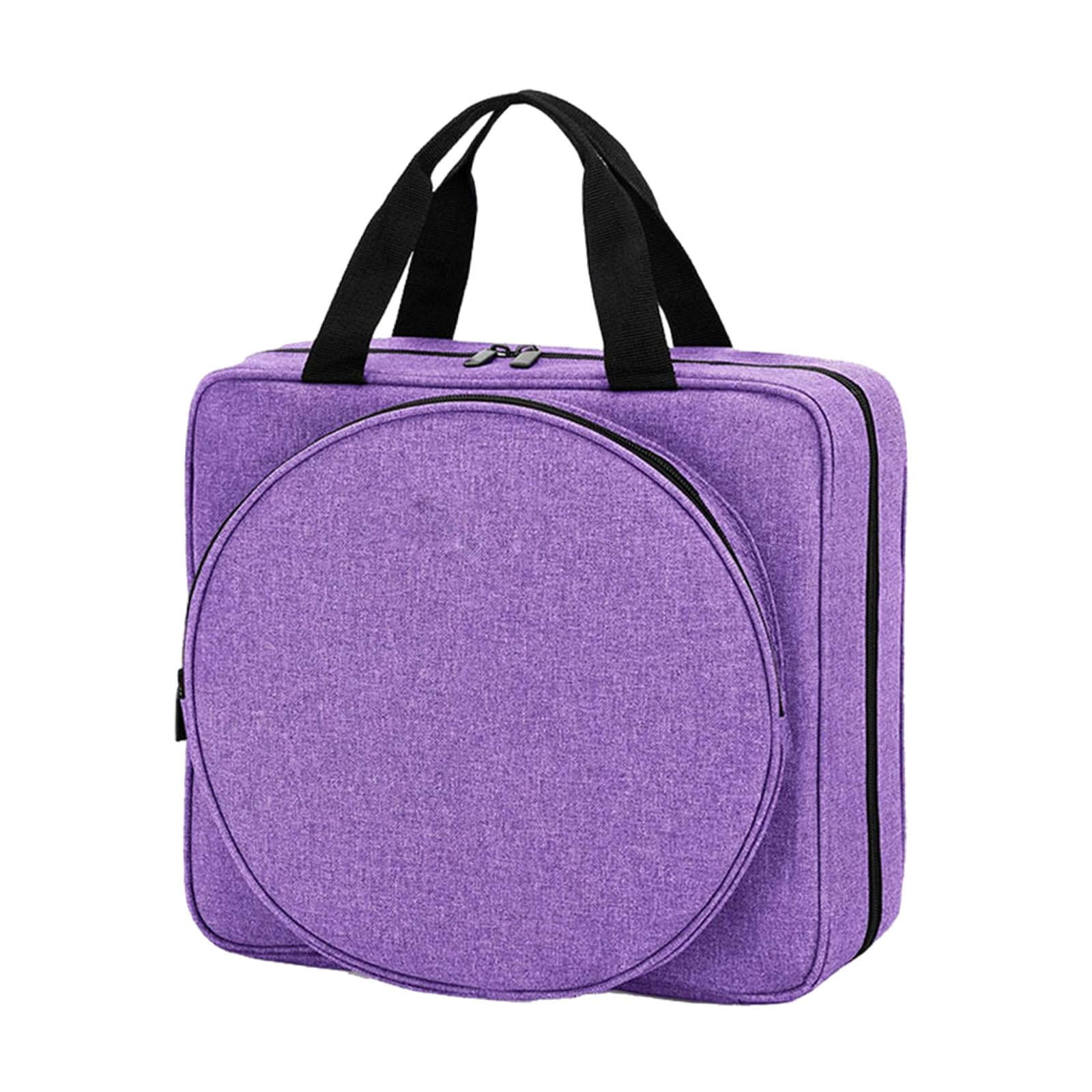 S SERENABLE Crochet Organizer Bags Knit Crochet Tools Dead Polyester Fashion Sewing Kit Storage Bag for Knitting Pencils Travel Beginners Purple