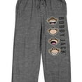 thumbnail image 2 of Bobby Jack Monkey Faces Men's Heather Gray Sleep Pajama Pants-Large, 2 of 3