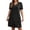 Black, variant on Efsteb Mini Dresses for women Summer Ribbed V-Neck Short Sleeve Casual Shirts Dress Loose Fit Textured Knit Dress for Everyday (Blue,XXL)
