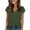 Green, variant on Womens V Neck T Shirts Summer Short Sleeve Loose Fit Comfy Blouses Basic Solid Color Cusual Work Tops Blue XL