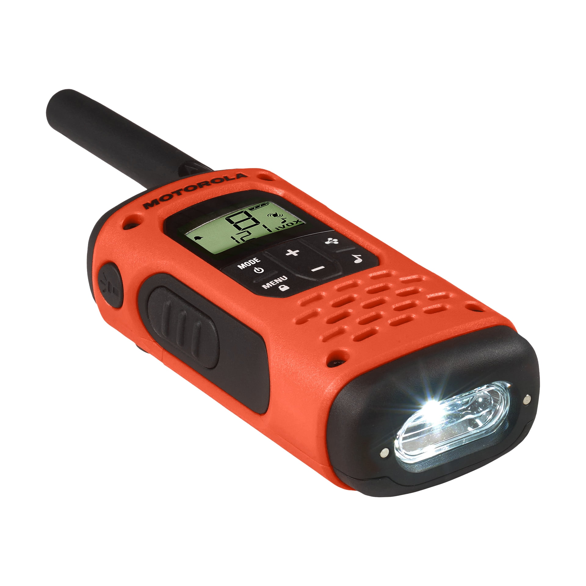 Motorola Solutions, Portable FRS, T605_H2O, Talkabout, Two-Way Radios, Rechargeable, 22 Channel, 35 Mile, Orange W/Black, 2 Pack