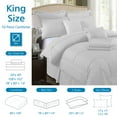 thumbnail image 2 of 10 Pieces Bed in a Bag Bedding Comforter Set,Quilted Diamond Pattern, King,White, 2 of 5