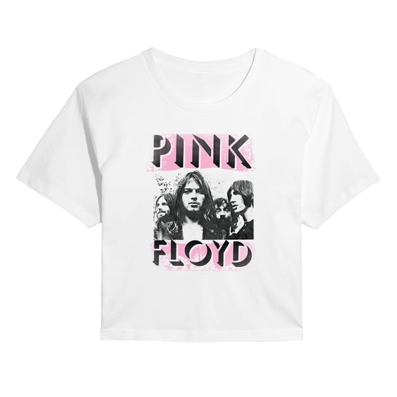 Pink Floyd - Band Pink Logo - Juniors Cropped Graphic T-Shirt