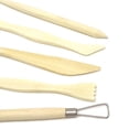 thumbnail image 2 of Juego de herramientas para esculpir arcilla polimérica, kit de herramientas de cerámica de 5 piezas, kit de herramientas de modelado de madera con cinta de arcilla y cerámica (paquete de 5), 2 of 5