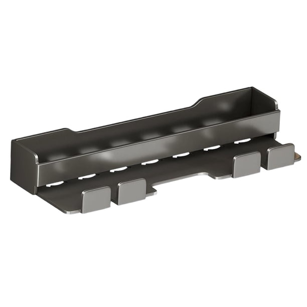Soporte para rizador de pelo, soporte de pared para almacenamiento de herramientas para el cabello, diseño de tarjeta anticaídas extraíble, soporte Gris