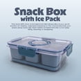 thumbnail image 2 of Cook with Color 3-Compartment Snack Box, Blue, with Removable Ice Pack, 2 of 6