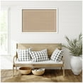 thumbnail image 3 of Kate and Laurel Framed Fabric Pinboard 38 x 26, White Scalloped Edge Printed Linen Decorative Bulletin Board for Use as a Vision Board or Wall Organization, Bethany White Frame, 3 of 8
