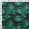 thumbnail image 4 of oneOone Tissu Polyester Spandex Vert Sarcelle Foncé Coraux de Mer Matériel de Robe Tissu Imprimé Tissu au Mètre 56 Pouces de Large, 4 of 4