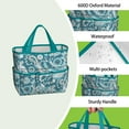 thumbnail image 4 of Bright Paisley Garden Tools Bag, Water-proof Floral Oxford Garden Tote Home Organizer Gardening Tool Bag Kit Holder with 8 Pockets for Indoor and Outdoor Gardening(Tools Not Included), 4 of 4