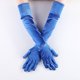 thumbnail image 2 of Xiao Hua Guantes de satén clásicos para adultos, largos, de 55 cm (azul zafiro), 2 of 5