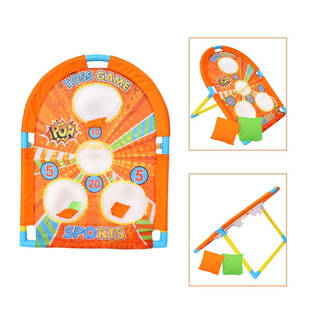 Minkissy Bag Toss Game 1Set Sandbag Game Board Orange Color For Reaction Training Toddler Party Games Indoor Activities