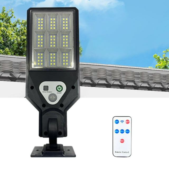 Fiudx Farolas Solares, Sensor de Movimiento Impermeable Ip65, Iluminación Automática de Anochecer a Amanecer, Panel Solar Policristalino Eficiente, Amplia Cobertura, Uso En Exteriores, Patios y Estac
