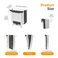 thumbnail image 4 of Kitchen Trash Can Plastic Collapsible 2 Gallon Wall Mounted for Cabinet Door Hanging Garbage Bin White, 4 of 7