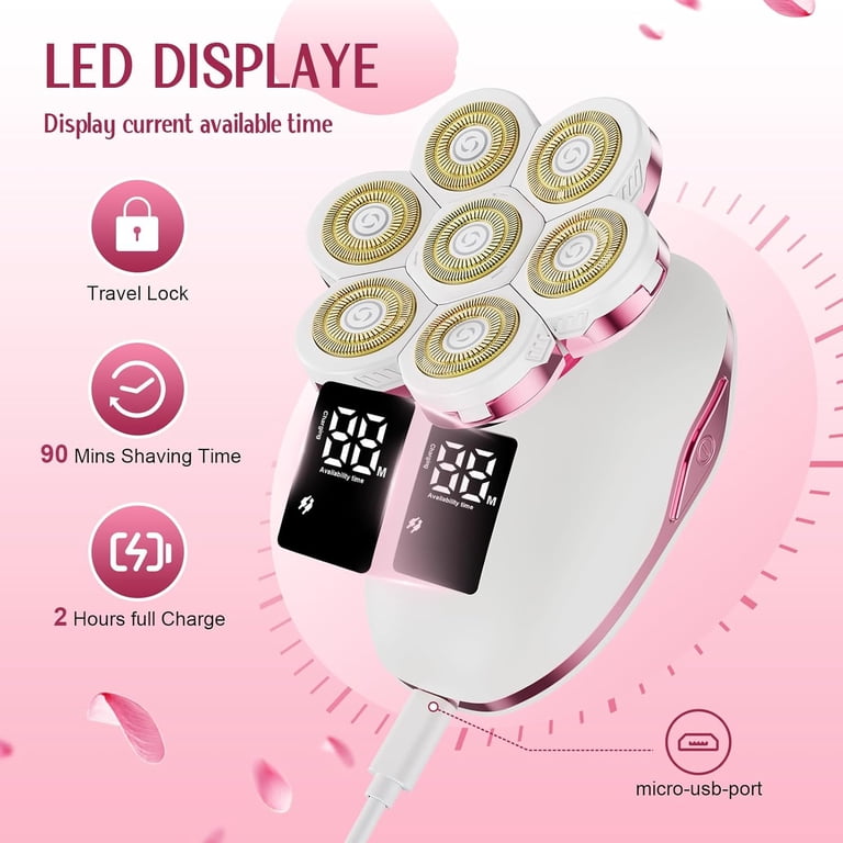 Obacre 7D Electric Razor for Women, 5-in-1 Cordless Shaver photo 8