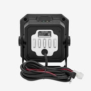 Midland- SPK200 Heavy-Duty 20W Amplified External Speaker - AI Noise Cancelation 180 Degrees Swivel Base Works CB and MXT Radios 8-OHM Sound System 3.5mm Audio Plug - Waterproof Design