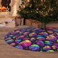 thumbnail image 5 of KLL 30" Christmas Tree Skirt Skull rainbow star mushroom Xmas Tree Skirts Mat for New Year Xmas Holiday Party Indoor Outdoor Home Decoration, 5 of 5