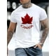 thumbnail image 1 of Men's Canada Print Versatile Crew Neck Short Sleeve Shirt, Regular Fit, Comfy Slight Stretch Tee, Perfect For Summer Weekend Casual Wear, Casual Sporty Tee, Comfy Tee, 1 of 5