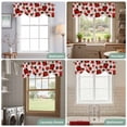 thumbnail image 6 of Tie Up Valances for Windows, Pink Strawberry Adjustable Valance Curtains Window Treatment for Living Room, Spring Floral Watercolor Summer Botanical Rod Pocket Kitchen Curtains & Drapes 42x12 Inch, 6 of 9