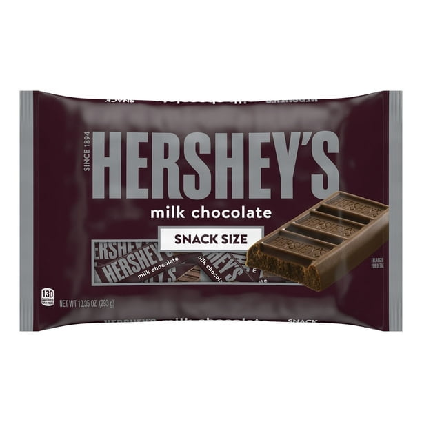 Hershey's Milk Chocolate Snack Size Candy, Bag 10.35 oz-3Pack
