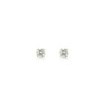thumbnail image 2 of Tilo Jewelry 14K Yellow Gold Solitaire Round CZ Stud Post Earrings with Comfortable Silicone-backs | 2mm | Classic Everyday Earrings | Women, Men, Unisex, 2 of 6