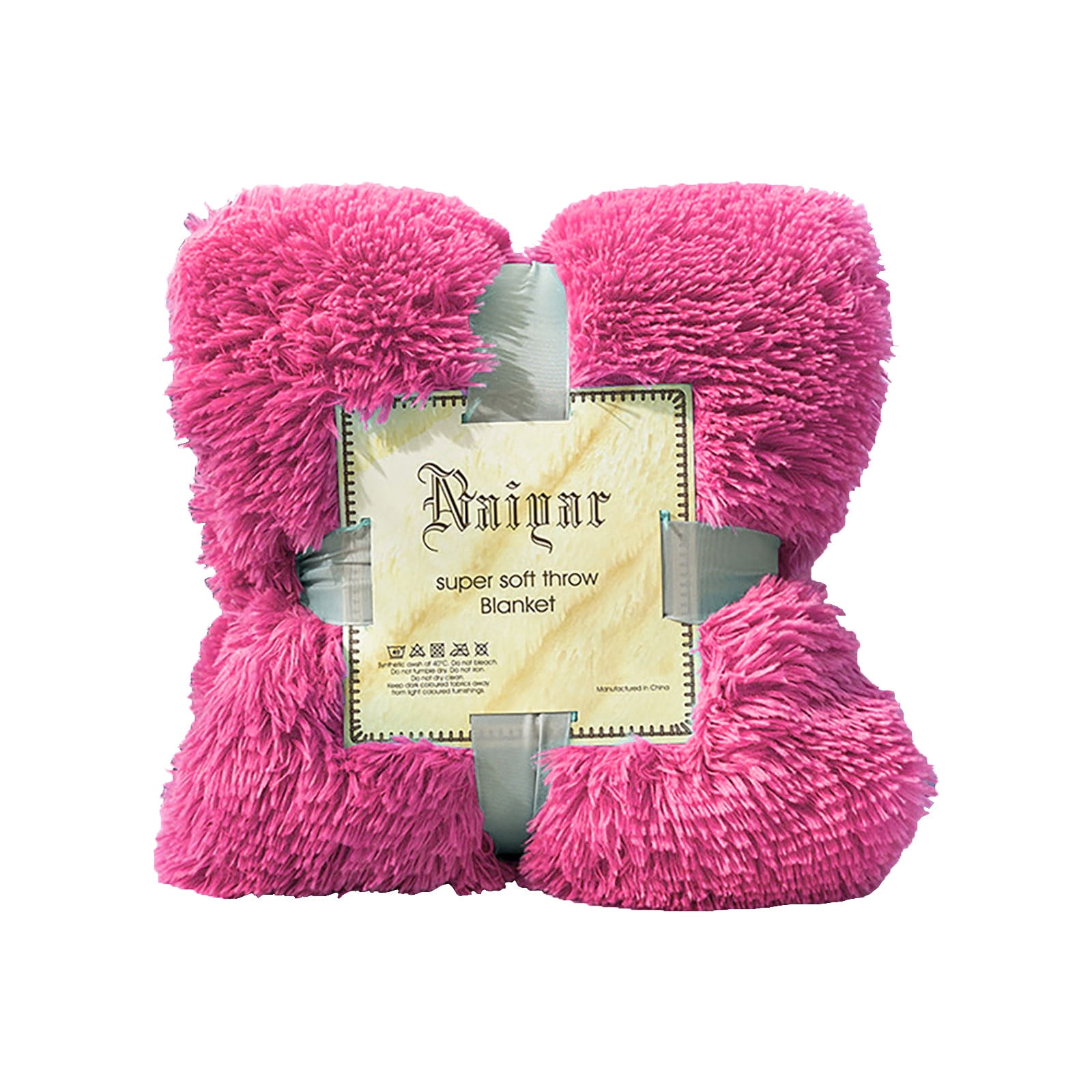 Decorative Super Soft Faux Fleece Blanket 50" X 63" Plush Lightweight