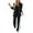 *Black, variant on Women's Plus Size 2 Piece Blazer Set,Ladies Long Sleeve Jacket and Wide Leg Pants,Fashion Business Outfit for Women,Khaki,Size XXL