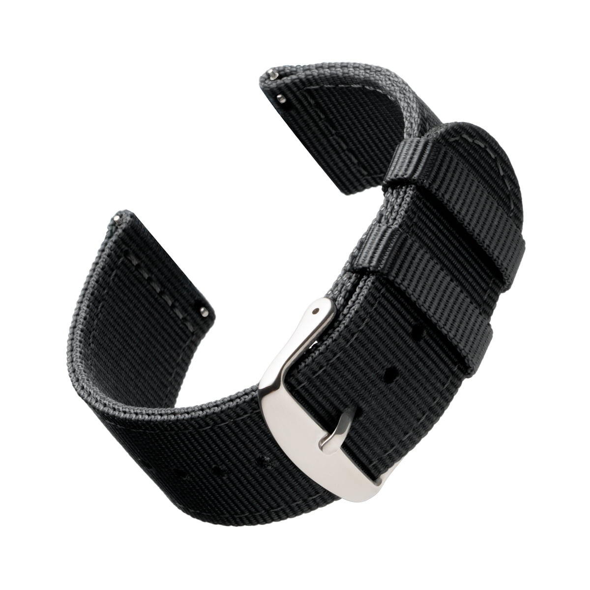 Black and Green Band Strap with Quick Release Pins for Fossil Q Founder 2.0 