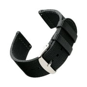 Archer Watch Straps - Nylon Quick Release Replacement Watch Bands (Black, 20mm)