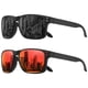 thumbnail image 1 of Gafas de sol MEETSUN con protección UV400 polarizadas, paquete de 2, negro+rojo, 1 of 6