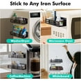 thumbnail image 7 of 4 Pack Magnetic Spice Rack for Refrigerator with 4-Hook Rack and Paper Towel Holder, Black Magnetic Shelf and Fridge Kitchen Cabinet Organizers Storage Seasoning Organization Mini Shelves, 7 of 7