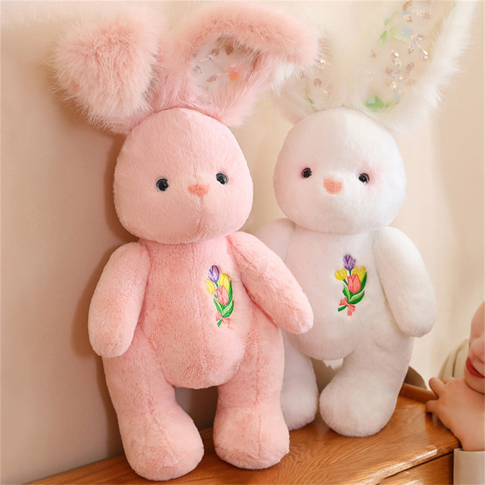 RUIG Rabbit Plush Toy, 23.6 inchs Easter Stuffed Animal Bunny Plush Animal Doll, Plush Rabbit Toy Bunnys Stuffed Animals for Girls Easter Animals on Party Birt
