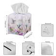 thumbnail image 3 of POLERO Fashion Tissue Box Cover Hummingbird Flower Watercolor Leather Car Tissue Holder Waterproof Napkin Dispenser for Home Office Restaurant Desk Decor, Square 5.1x5.1x5.5'', 3 of 7