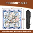 thumbnail image 2 of Mahjong Mat 31.5" x 31.5" Oyster Watercolor Floral Gingham Seashells Birds Pink Blue Stripe Non-Slip Noise Reduction American Mahjong Tiles Table Cover for Dominoes Poker Card Board Games Gift, 2 of 6