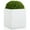 White-21Lx21Wx24H, variant on Metallic Heavy Cube Planter Box, 21Lx21Wx24H inches, Large Square Planter for Outdoor and Indoor 35lb Black with Gold Rim