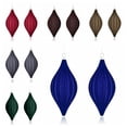 thumbnail image 5 of 2 bolas de cono navideñas de terciopelo flocado, colgantes de plástico irrompible, adornos reutilizables para árbol de Navidad, 5 of 5