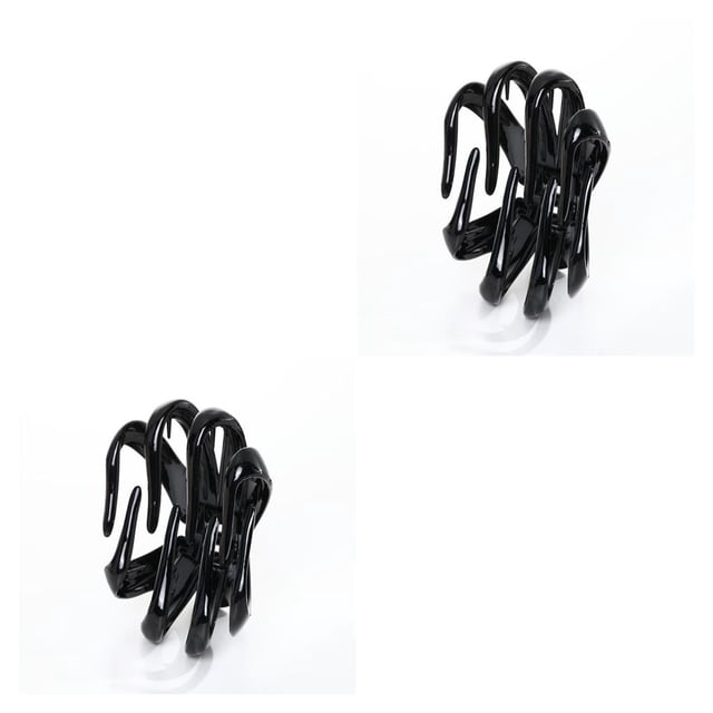 Minnieouse Estilo simple Clips de garra de plástico sólido Material premium Accesorios negros y marrones Pasadores de San Valentín Type1 NO1