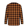 thumbnail image 4 of Qiopertar Mode Femmes Imprimé Col Rond Pull Tops Manches Longues Blouse Confortable Chandail en Molleton Offres de la Semaine Liquidation Moins de 5$ jusqu'à 90 % de Réduction, 4 of 5
