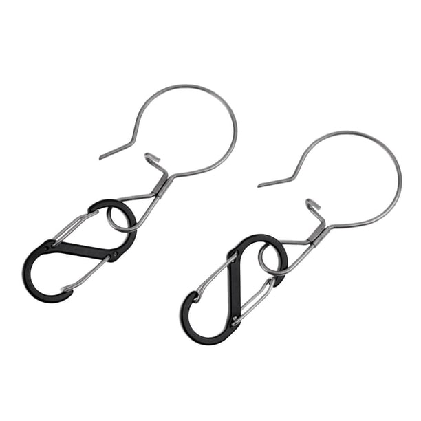 2 Piezas Clips de Gancho Cola colgante Llavero Accesorios pesca Aparejos Mochila clip
