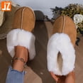 thumbnail image 4 of Zapatillas de algodón de estilo coreano de otoño e invierno para mujer, además de zapatillas de algodón antideslizantes para el hogar con punta peluda de terciopelo para el hogar, 4 of 5