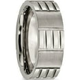 thumbnail image 4 of Titanium Satin And Polished 8mm Notched Band (Size 12.5) Made In China tb326-12.5, 4 of 5