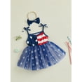 thumbnail image 3 of Okbabeha 4th of July Baby Girl Outfits Toddler Fourth of July Romper Dress American Flag Strap Tulle Bodysuit Tutu Dress Summer Independence Day Clothes, 3 of 8