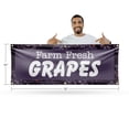 thumbnail image 2 of Farm Fresh Grapes Banner Sign 24 Inch x 72 Inch | 13 oz Vinyl with Metal Grommets | Heavy-Duty Single-Sided Outdoor Durable Printed High-Quality Weatherproof | Made in the USA, 2 of 6