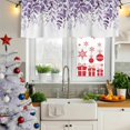 thumbnail image 5 of Purple Leaves Curtain Valances for Windows, Kitchen Valance Window Treatments Panel 2 Pack, Summer Botanical Rod Pocket Short Curtains for Bathroom Bedroom 42 x 18 Inch, 5 of 8
