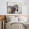 thumbnail image 4 of HFDF Zebra Artwork for Livg Room : Large Black and White Canvas Wall Art Wild Animal Portrait Picture Wildlife Patg 24x20inch Framed, 4 of 5