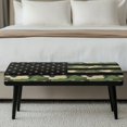 thumbnail image 3 of Jiueut American Flag Green Camo Print Bench Covers, Dustproof Bench Seat Protection Chair Seat Decoration Washable Rectangle Chair Slipcover with Elastic Band for Kitchen Home Hotel, 3 of 7