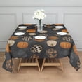 thumbnail image 3 of Patterned Pumpkins Halloween Pattern Square Tablecloth,Waterproof Square Table Cover,Wipeable Spillproof Washable Table Cover for Home Kitchen Party Decor 60"x60"(152x152cm), 3 of 6