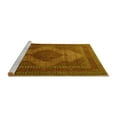 thumbnail image 2 of Ahgly Company Machine Washable Indoor Round Persian Yellow Traditional Area Rugs, 4' Round, 2 of 4